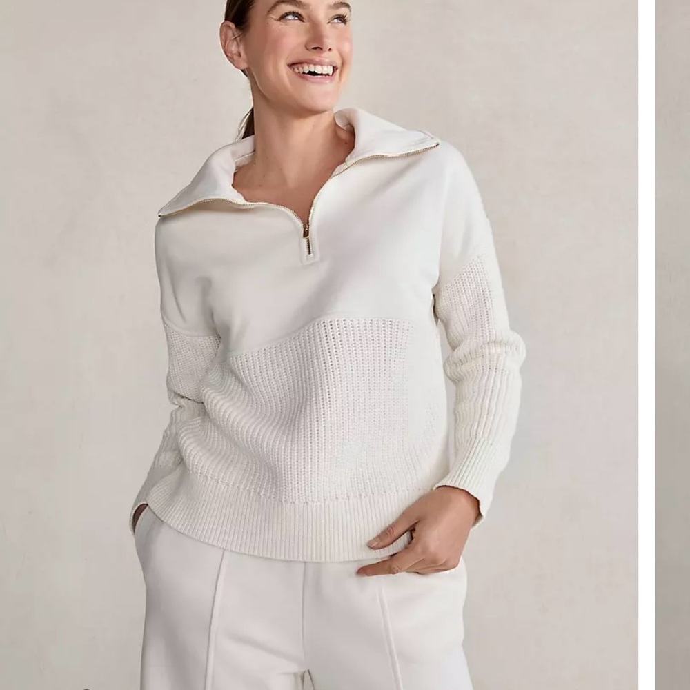 NWT Haven Well Within Organic Cotton Half-Zip women sweater.